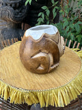 Sucking The Monkey Tiki Mug - Brown Glaze