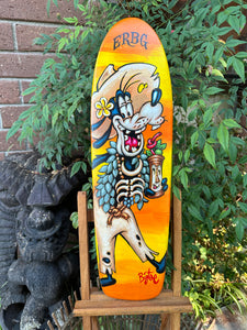 Ernest Raymond Beaumont Goof Acrylic Painting on vintage Skateboard